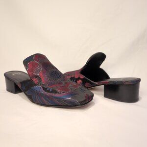 Marc Fisher Lailey Floral Jacquard Block Heel Mule